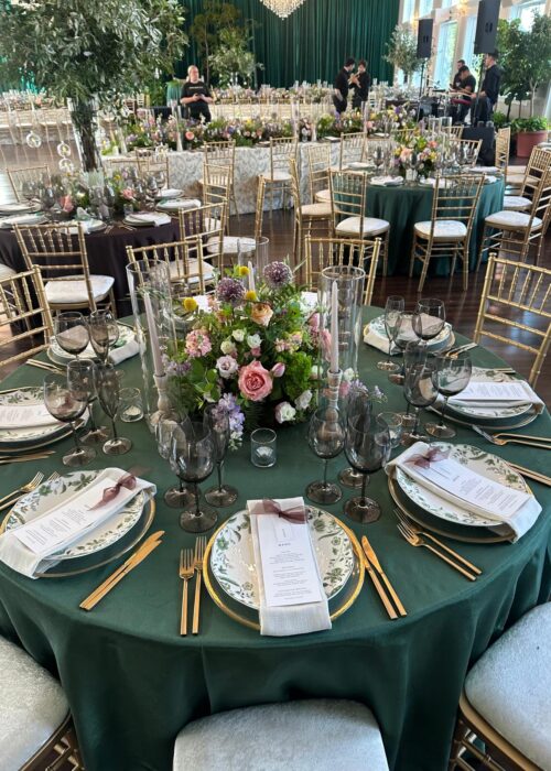 Wedding set-up at Black Horse Manor